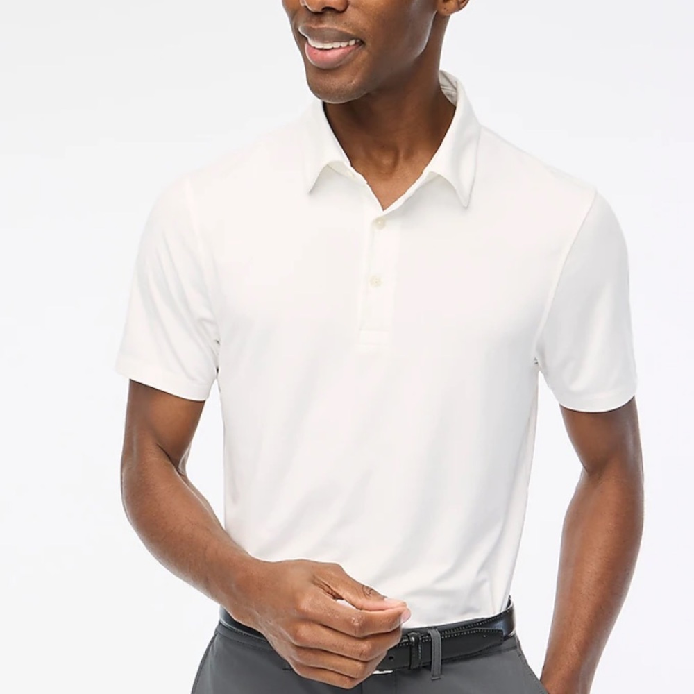 J. Crew Factory White Polo Shirt
